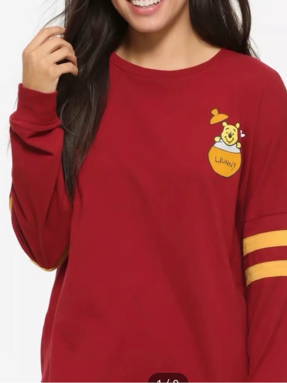 Winnie-the-Pooh Red Long-Sleeve Graphic Tee